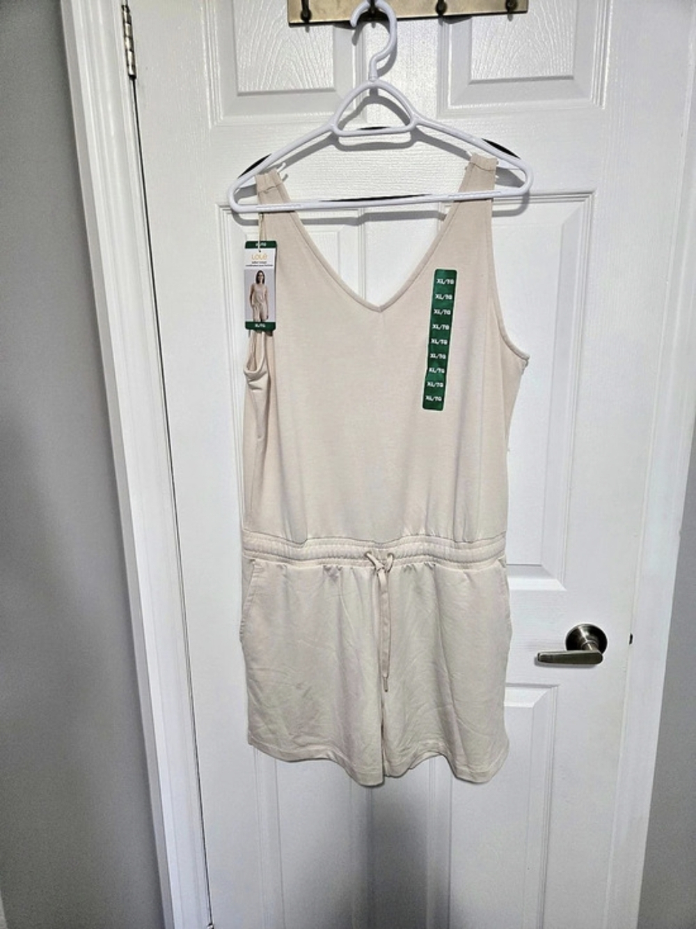 Lole Women's Beach Romper V-Neck Cream XL